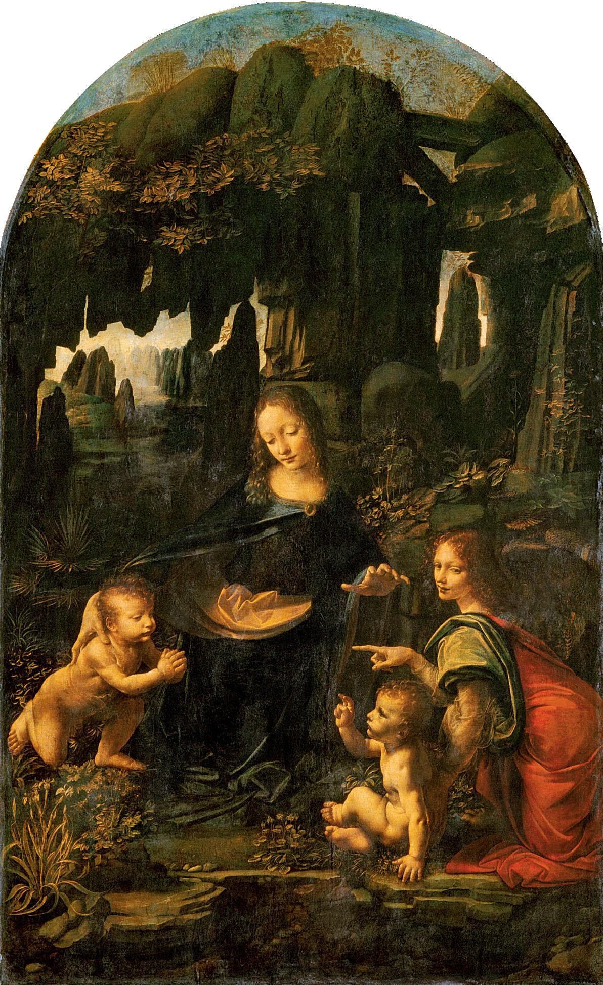 レオナルド・ダ・ヴィンチ「岩窟の聖母」(1483-1486年頃)パリ・ルーヴル美術館所蔵