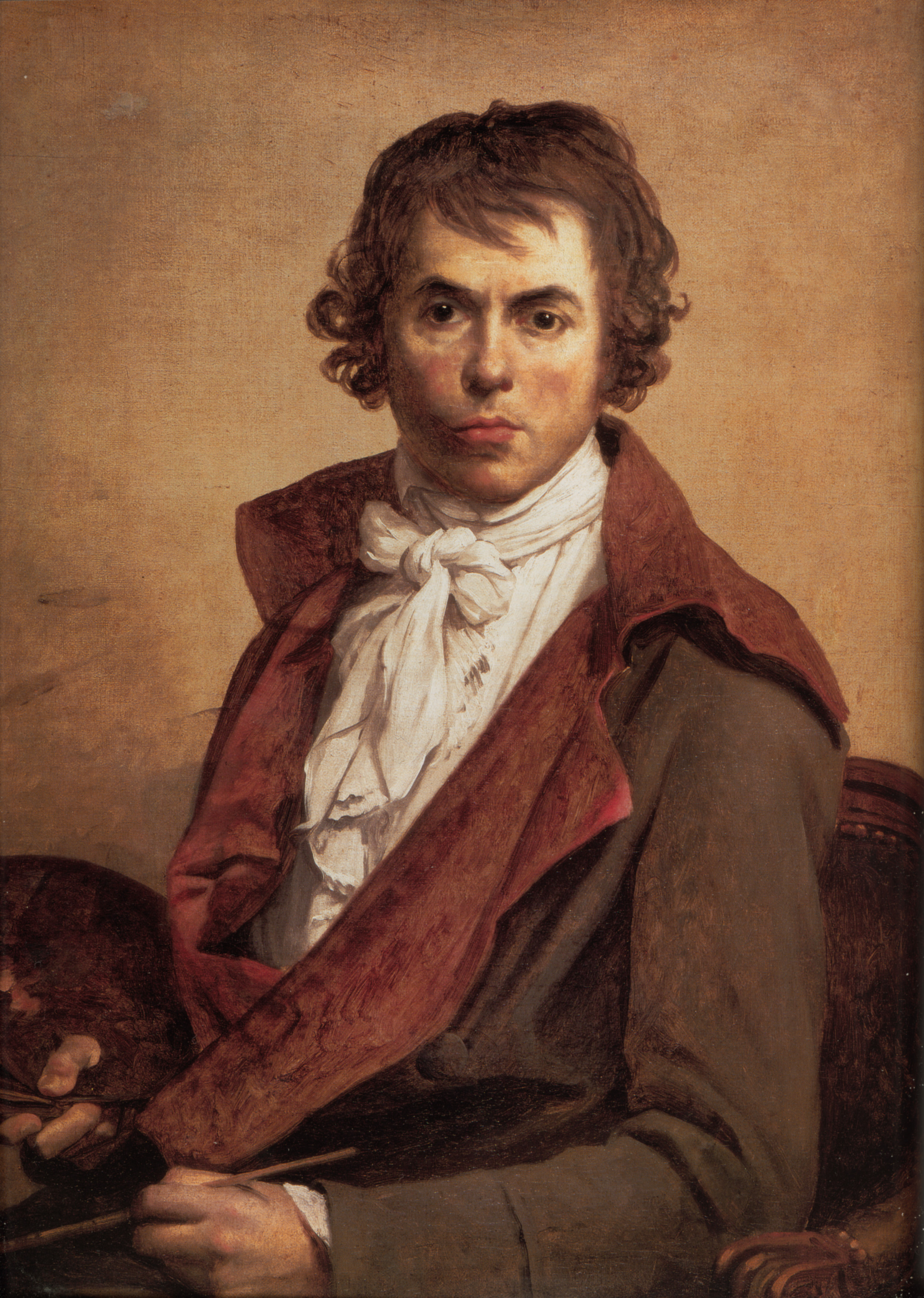 ジャック=ルイ・ダヴィッド自画像(1794年頃)ルーヴル美術館所蔵——フランス新古典主義の最高峰に立ち革命と帝国の両時代を生きた画家