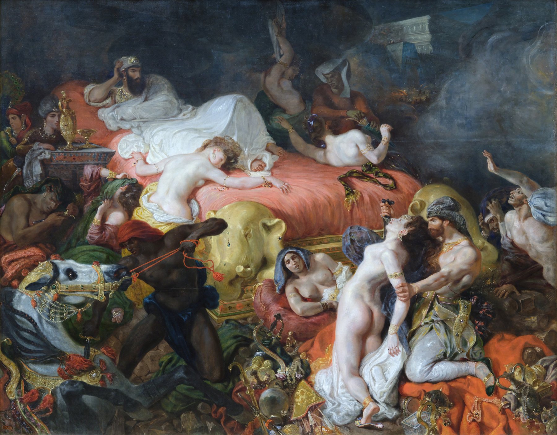 ドラクロワ「サルダナパールの死」(1827年)ルーヴル美術館——ロマン主義の官能と劇的暴力を描いた大作
