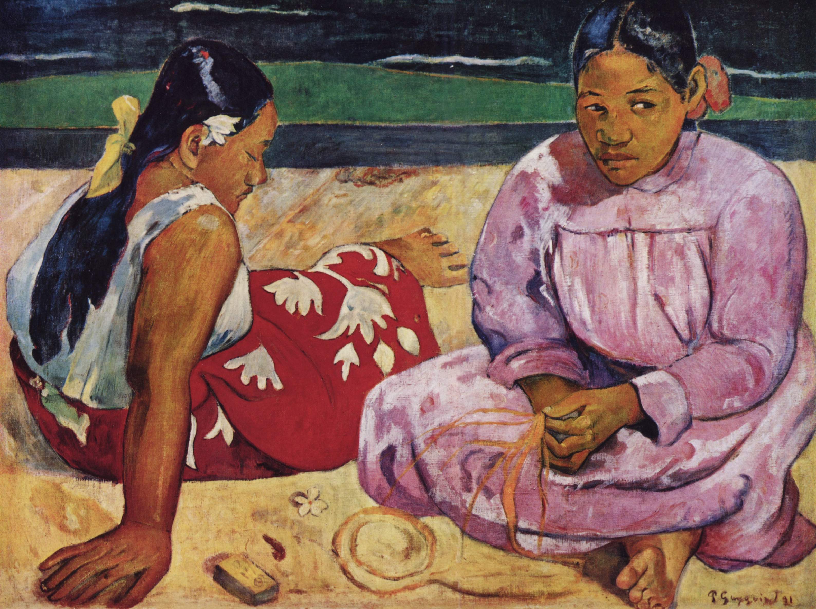 ゴーギャン「タヒチの女たち」（1891年）オルセー美術館