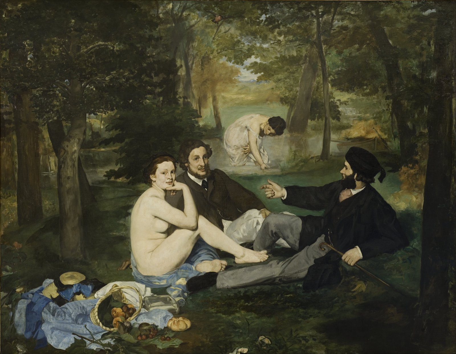 パリ・オルセー美術館に収蔵されるマネの「草上の昼食」（1863年）——スキャンダルの起点となった傑作