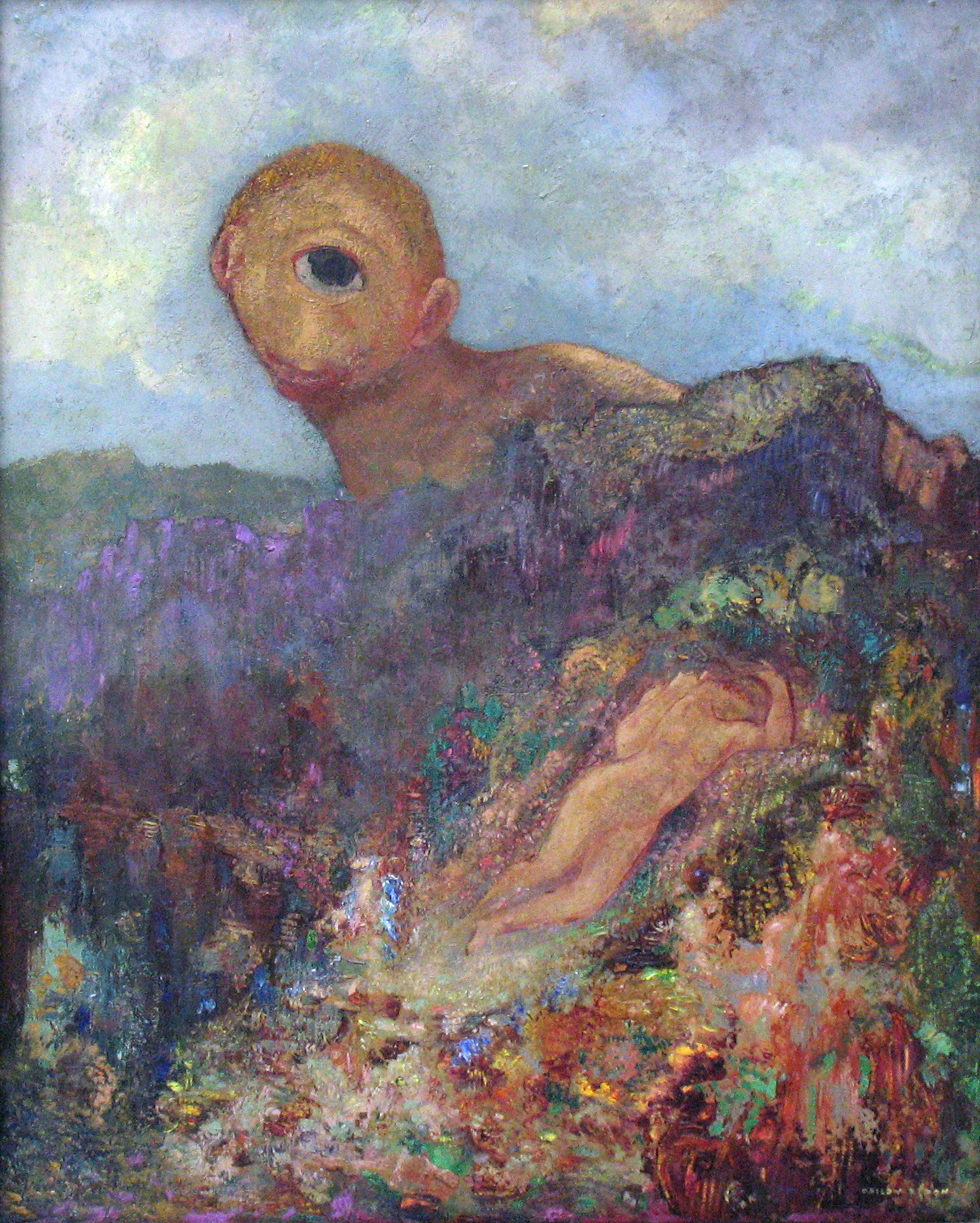 ルドン「キュクロプス(Le Cyclope)」(1914年)クレラー=ミュラー美術館所蔵