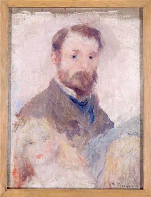 ピエール＝オーギュスト・ルノワール 自画像（1876年頃）フィレンツェ・ウフィツィ美術館所蔵
