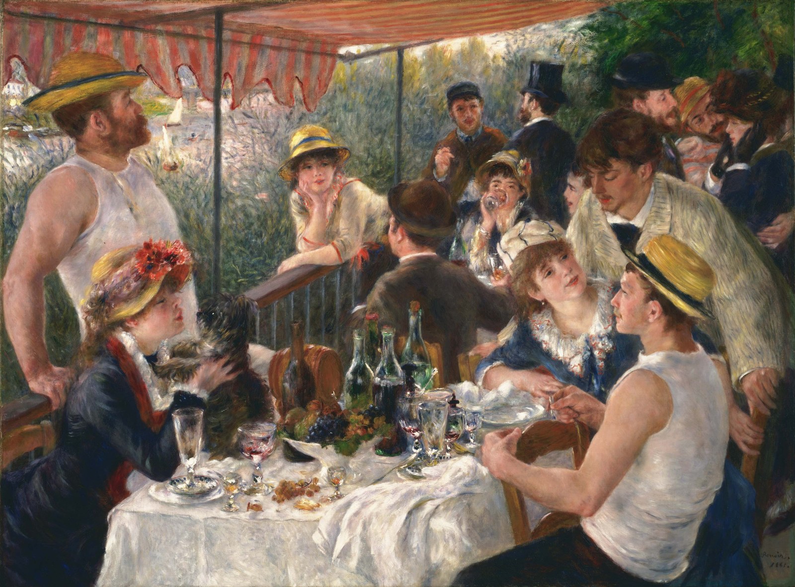 ルノワール「舟遊びの昼食」（1880-1881年）ワシントンDC・フィリップス・コレクション所蔵