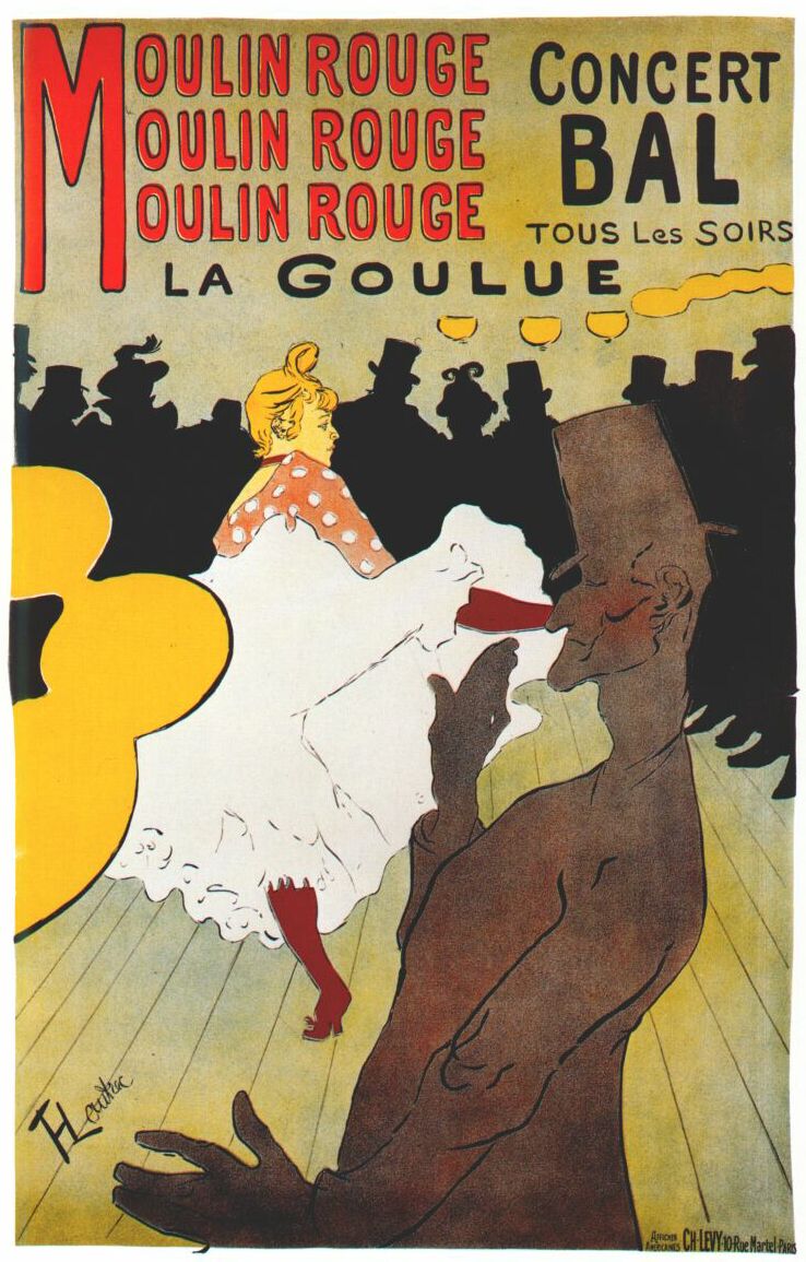 ロートレック「ムーラン・ルージュ:ラ・グーリュ」(1891年)ポンピドゥーセンター所蔵