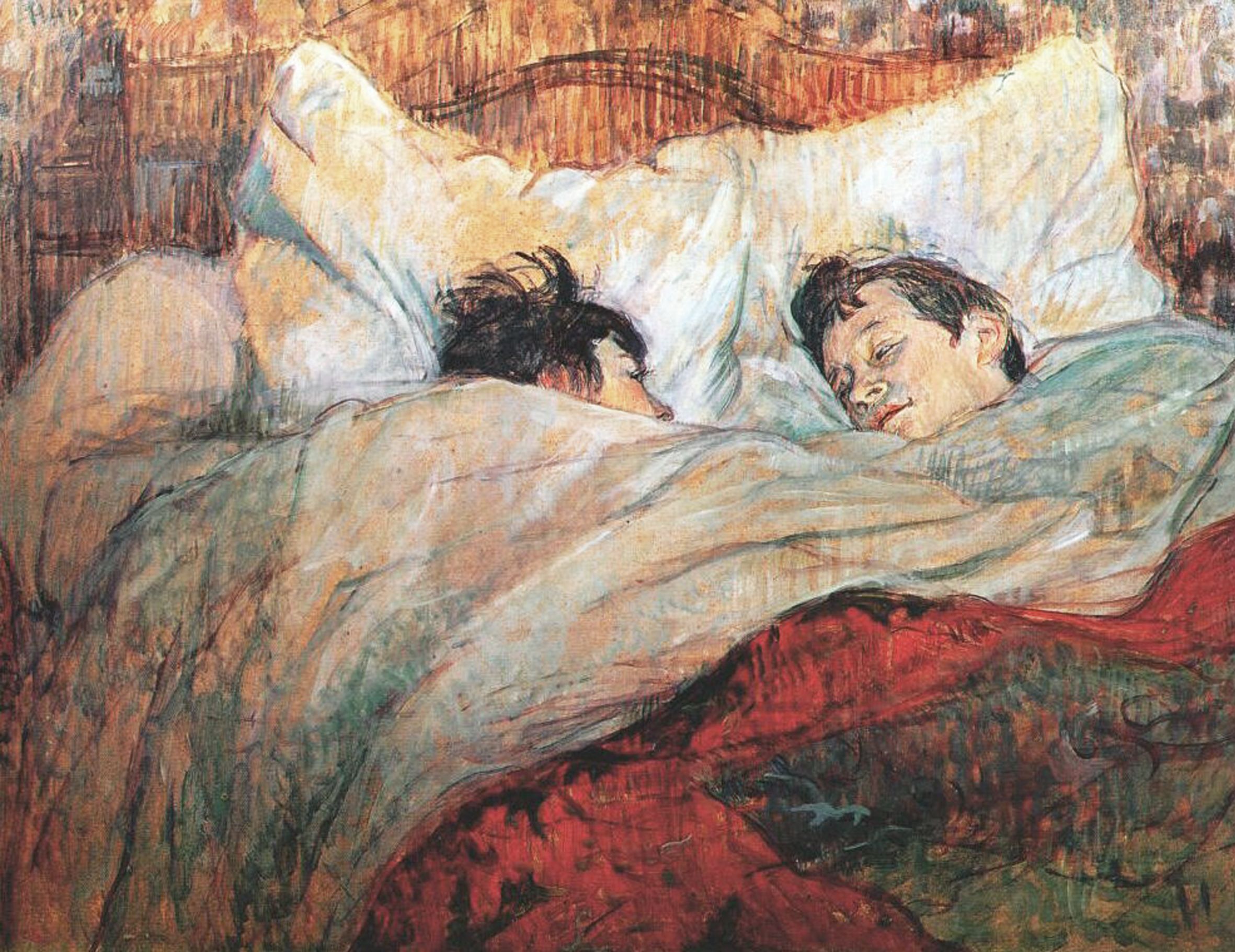 ロートレック「ベッド(Le Lit)」(1895年頃)オルセー美術館所蔵
