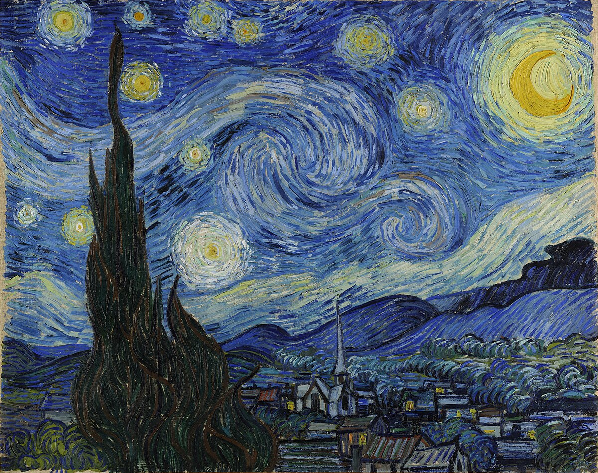 ゴッホ「星月夜」（1889年）ニューヨーク近代美術館
