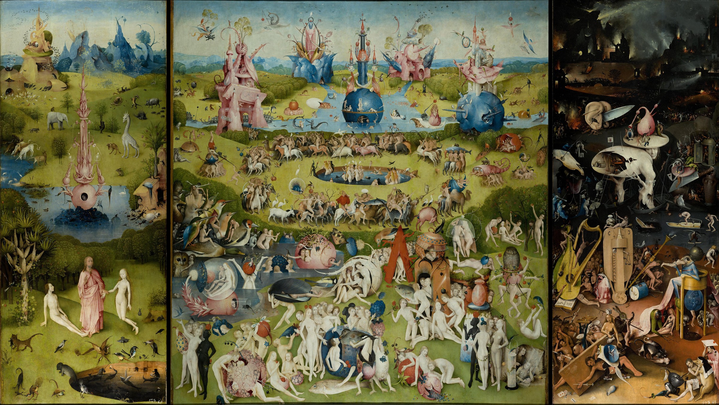 ヒエロニムス・ボス「快楽の園」(1490〜1510年頃)マドリード・プラド美術館所蔵
