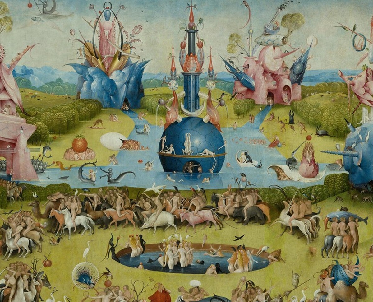 ヒエロニムス・ボス「快楽の園」(1490〜1510年頃)マドリード・プラド美術館所蔵——中央パネル詳細