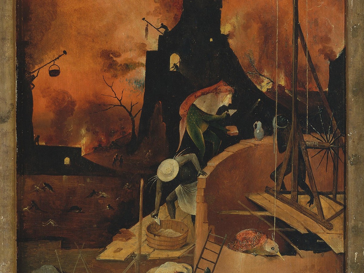 ヒエロニムス・ボス「干し草の車」（1516年頃）右パネルの地獄場面