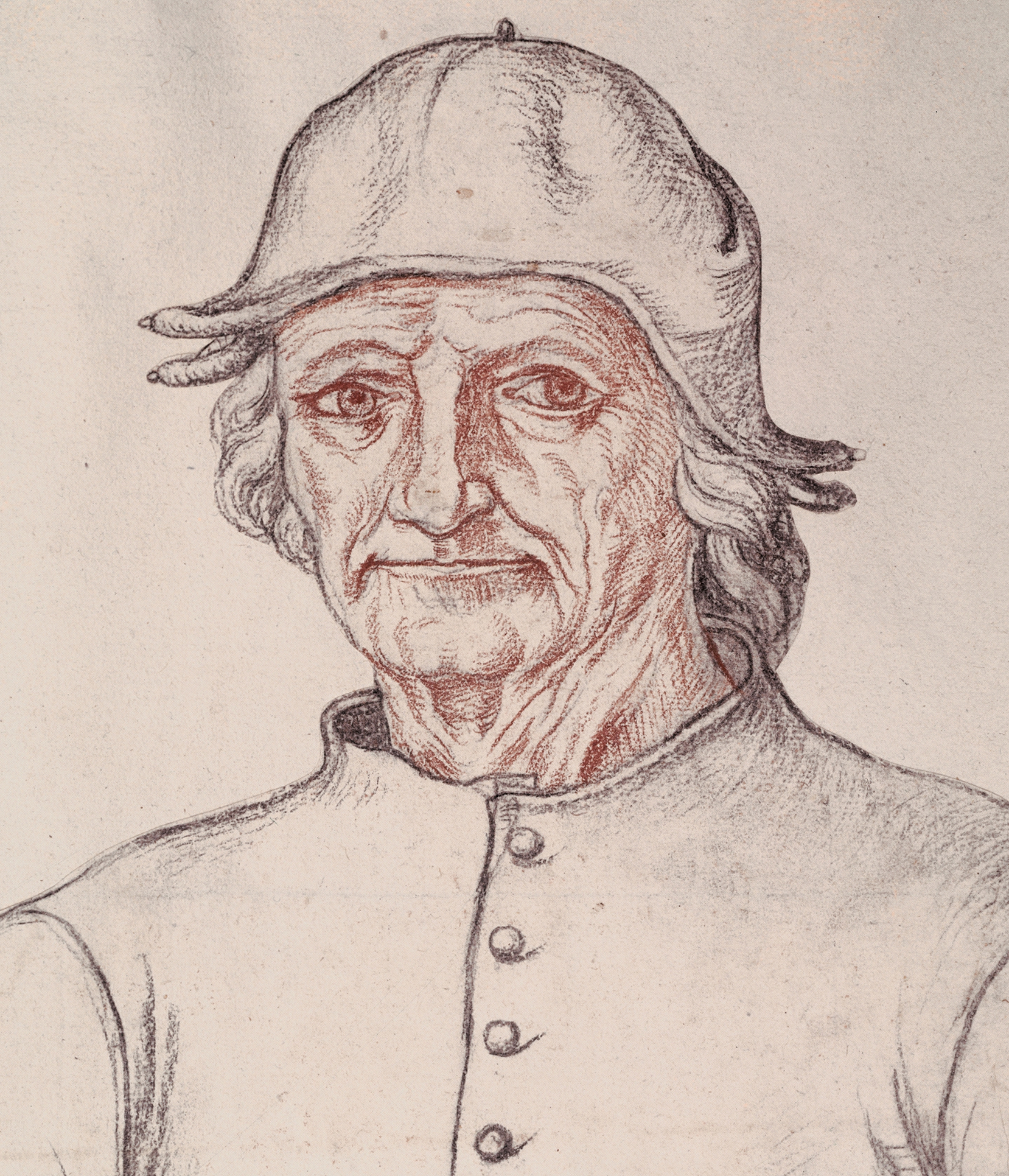 ヒエロニムス・ボスの肖像（17世紀作、ボスの自画像素描をもとにした模写）