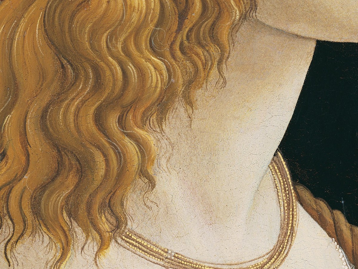 サンドロ・ボッティチェリ「若き女性の肖像」——「ネロの印章」複製カメオのクロップ