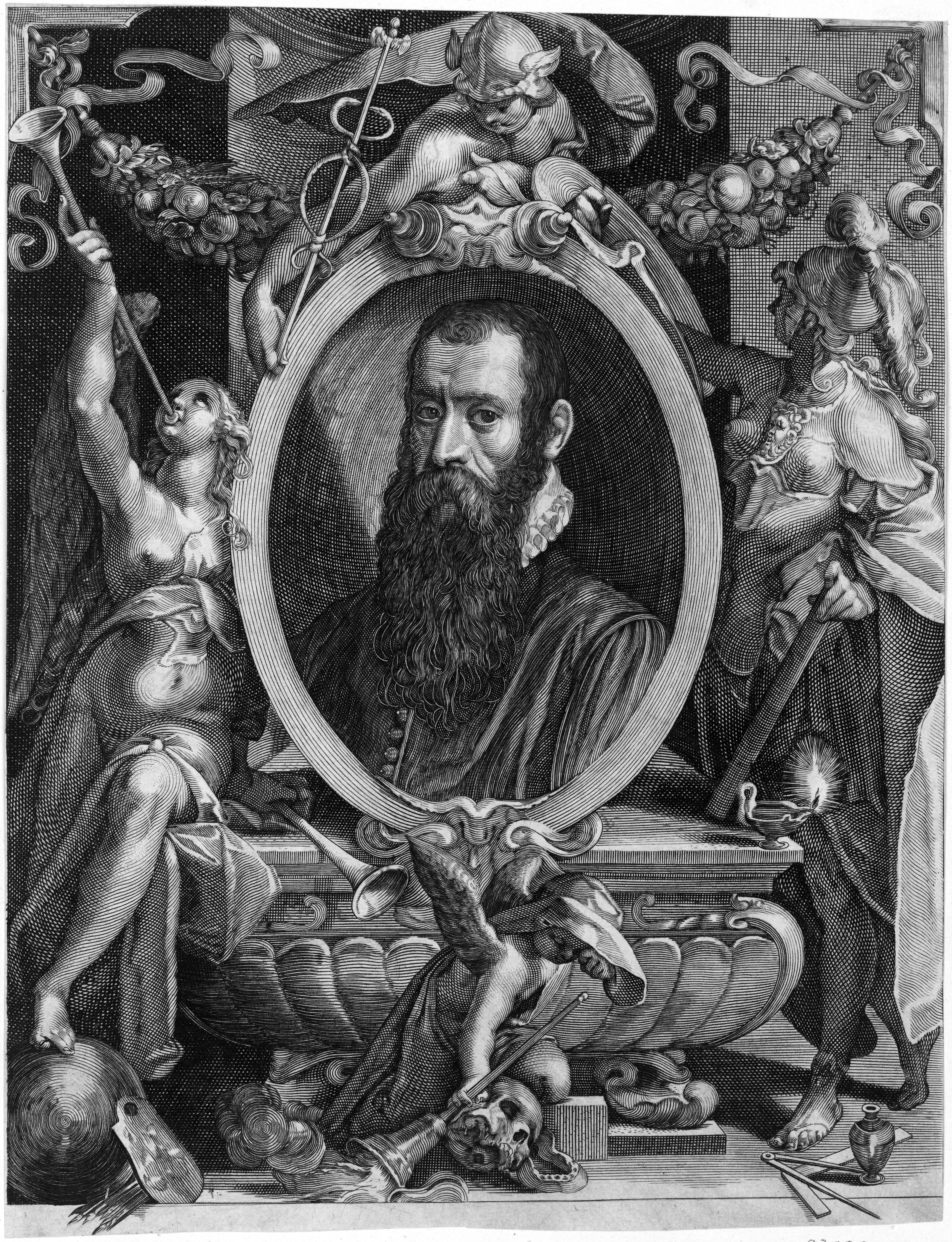 ピーテル・ブリューゲル(父)の肖像 アイギディウス・サーデラー作(1580年頃)銅版画