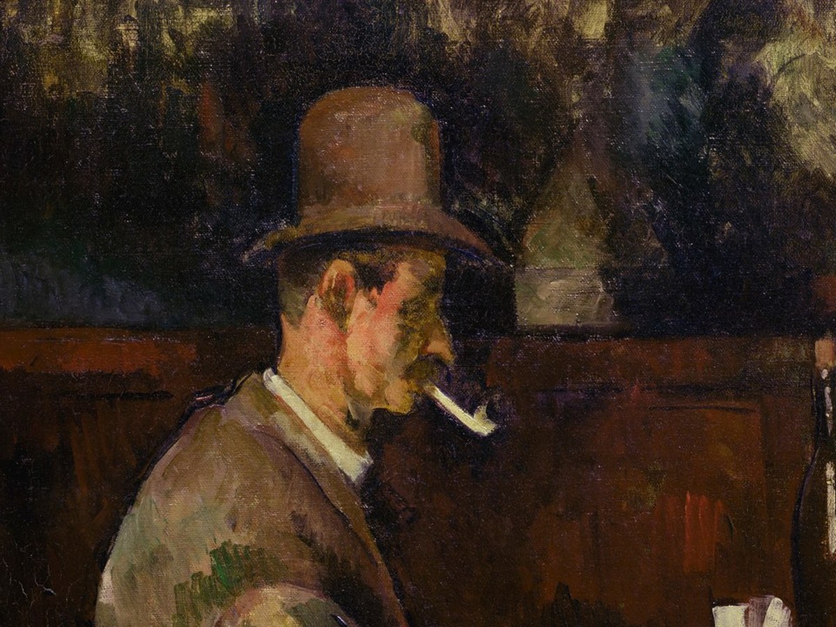 ポール・セザンヌ「カード遊びをする人々」（1894-1895年）——左の農夫のディテール