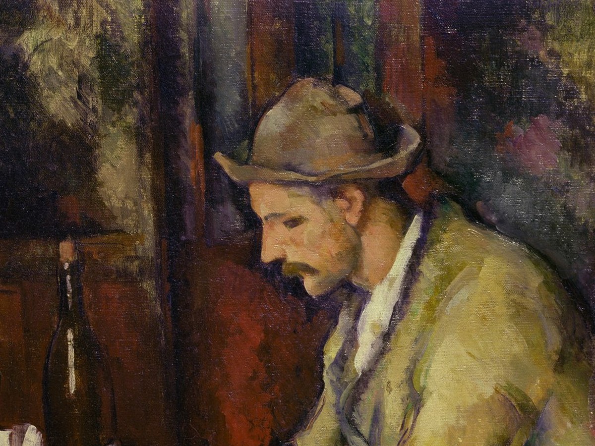 ポール・セザンヌ「カード遊びをする人々」（1894-1895年）——右の農夫のディテール