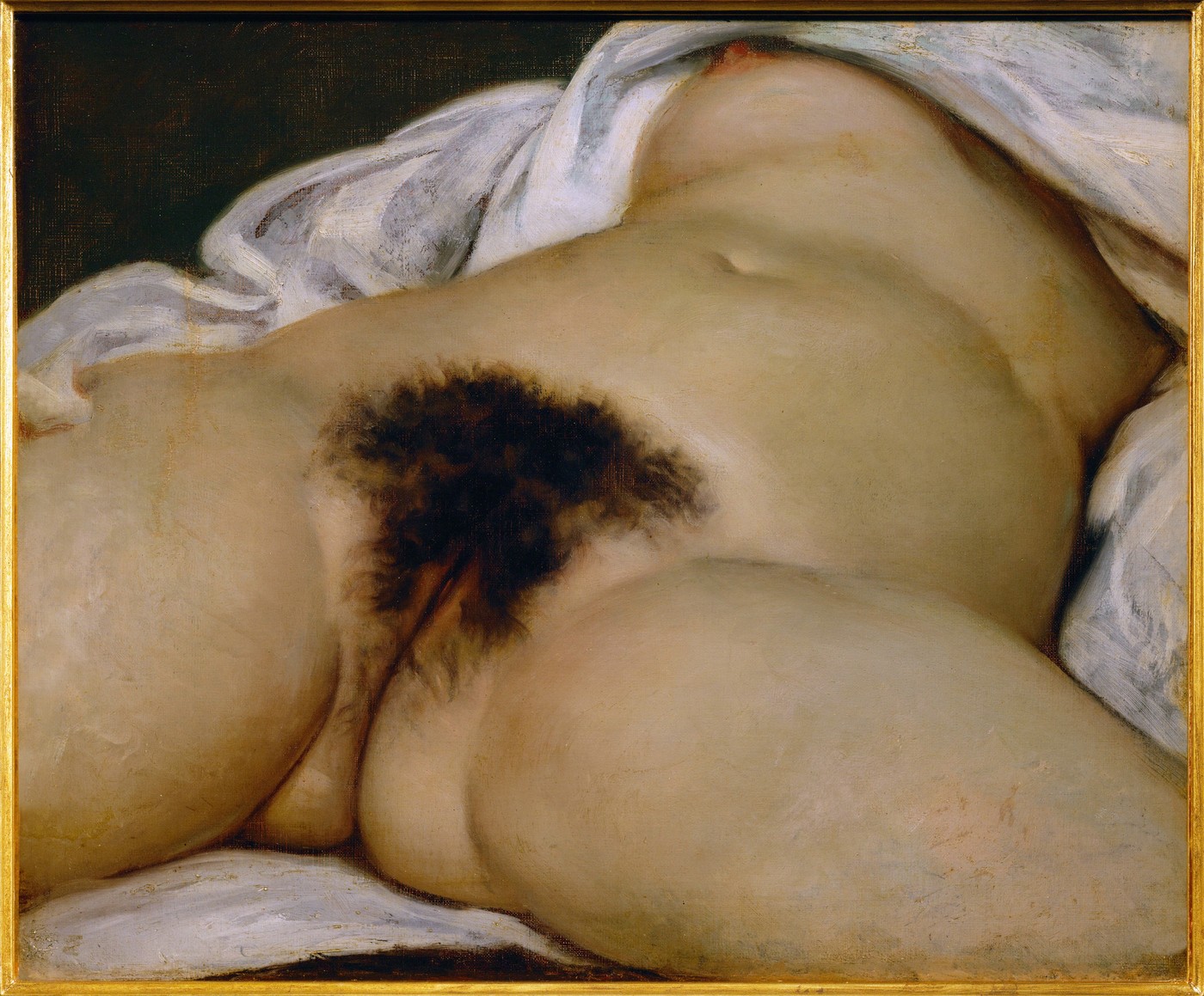 ギュスターヴ・クールベ「世界の起源」（1866年）パリ・オルセー美術館所蔵