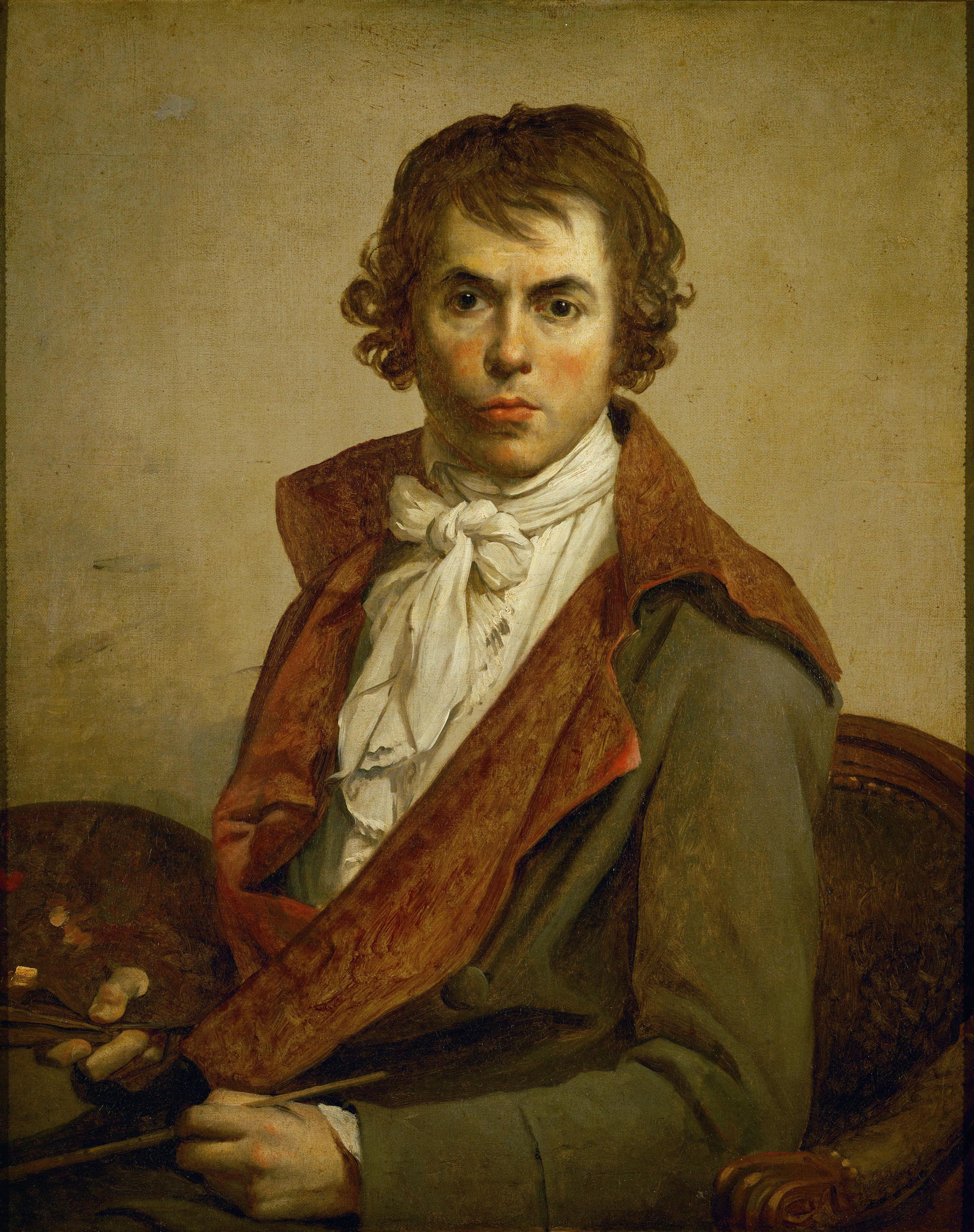 ジャック＝ルイ・ダヴィッド「自画像」（1794年）ルーヴル美術館所蔵