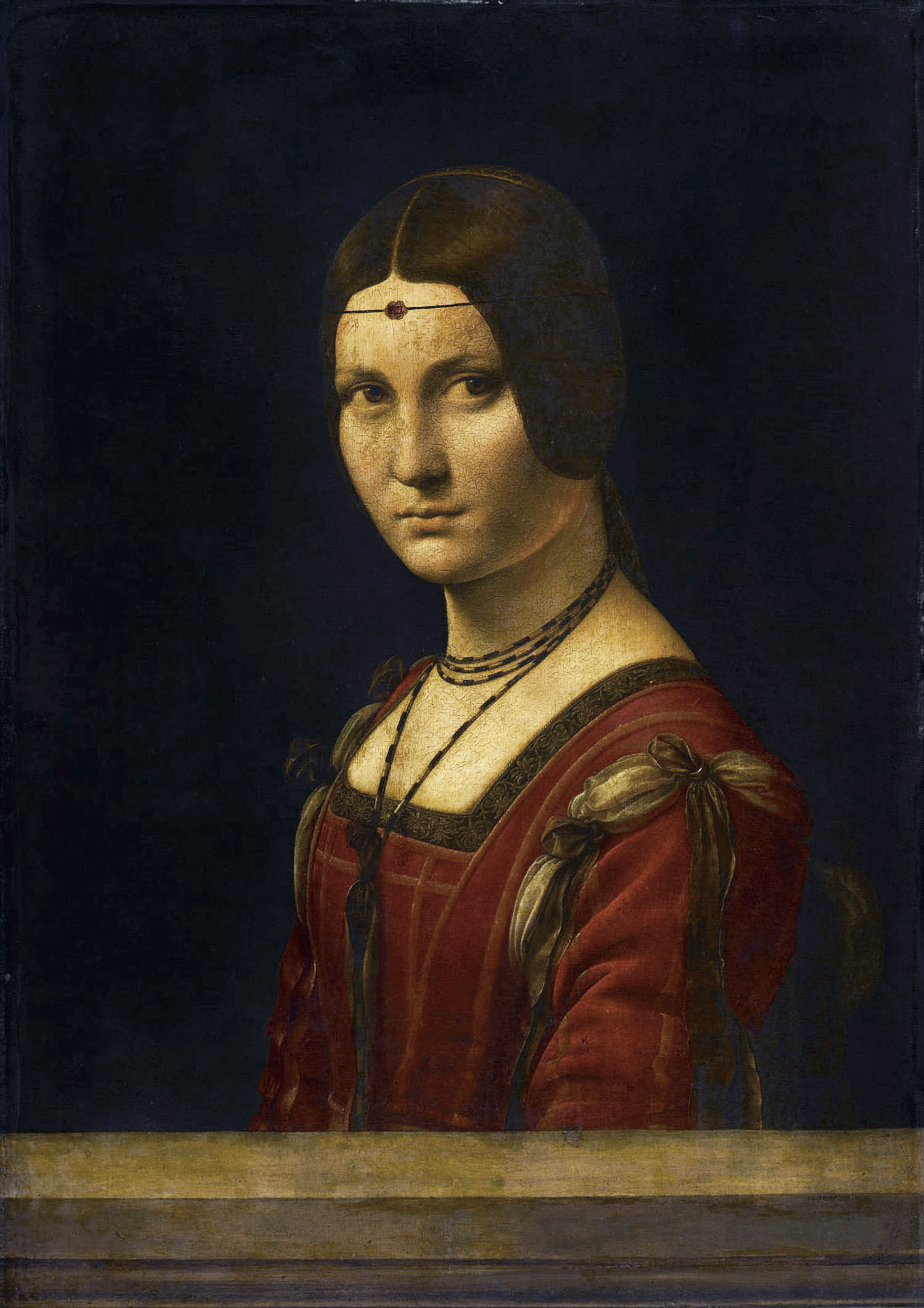 レオナルド・ダ・ヴィンチ「ラ・ベル・フェロニエール」(1490〜1497年頃)パリ・ルーヴル美術館所蔵