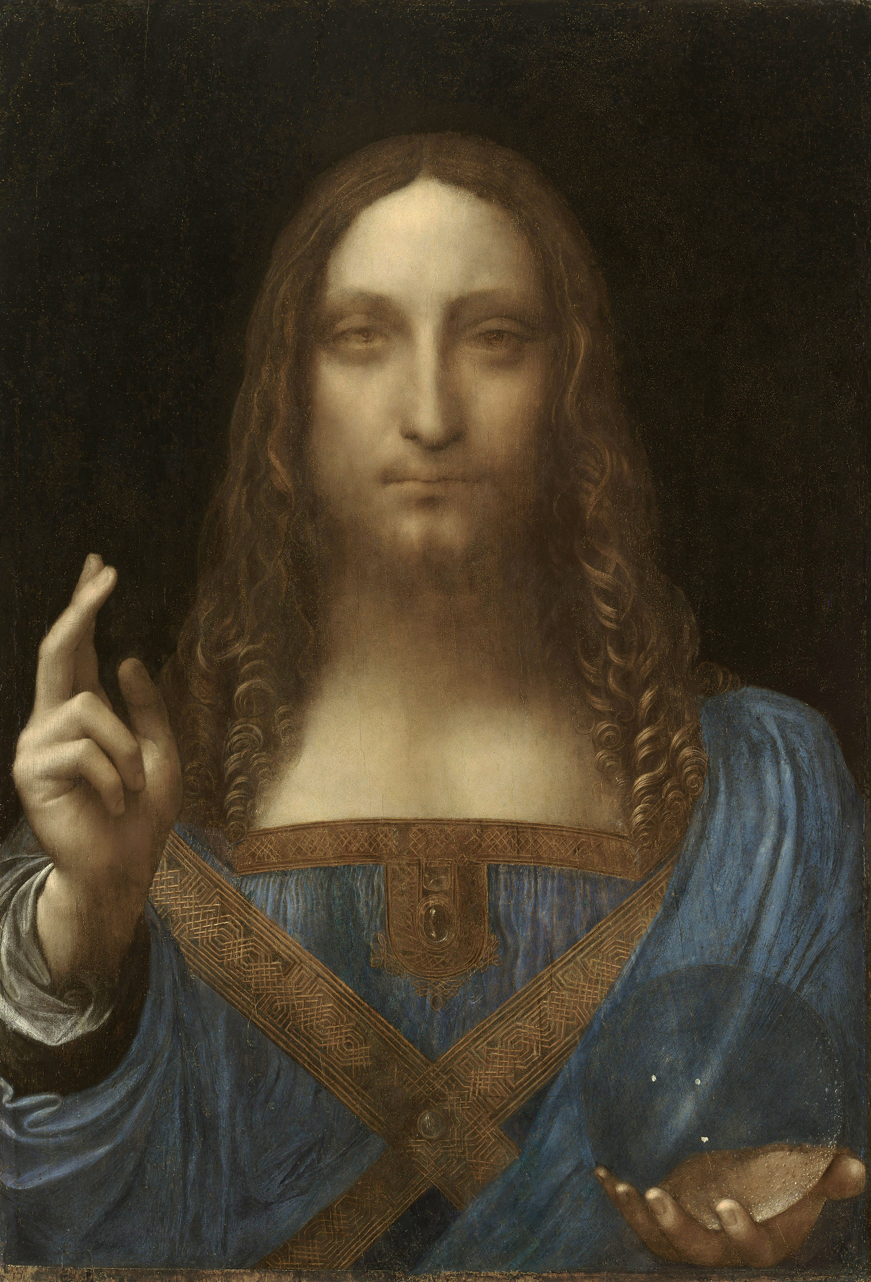 レオナルド・ダ・ヴィンチ（帰属）「サルバトール・ムンディ」（1500年頃）個人所蔵