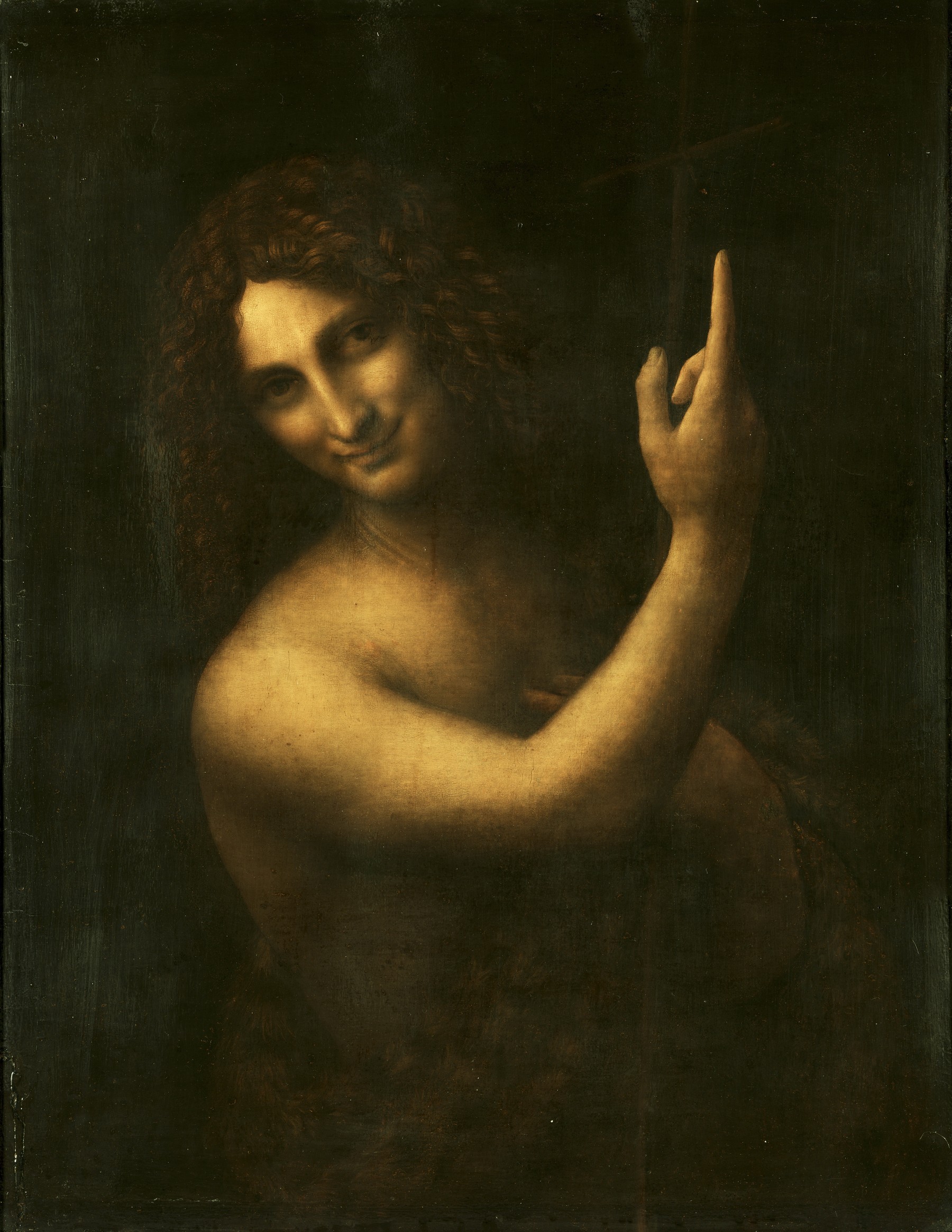 レオナルド・ダ・ヴィンチ「洗礼者ヨハネ」(1513〜1516年頃)パリ・ルーヴル美術館所蔵