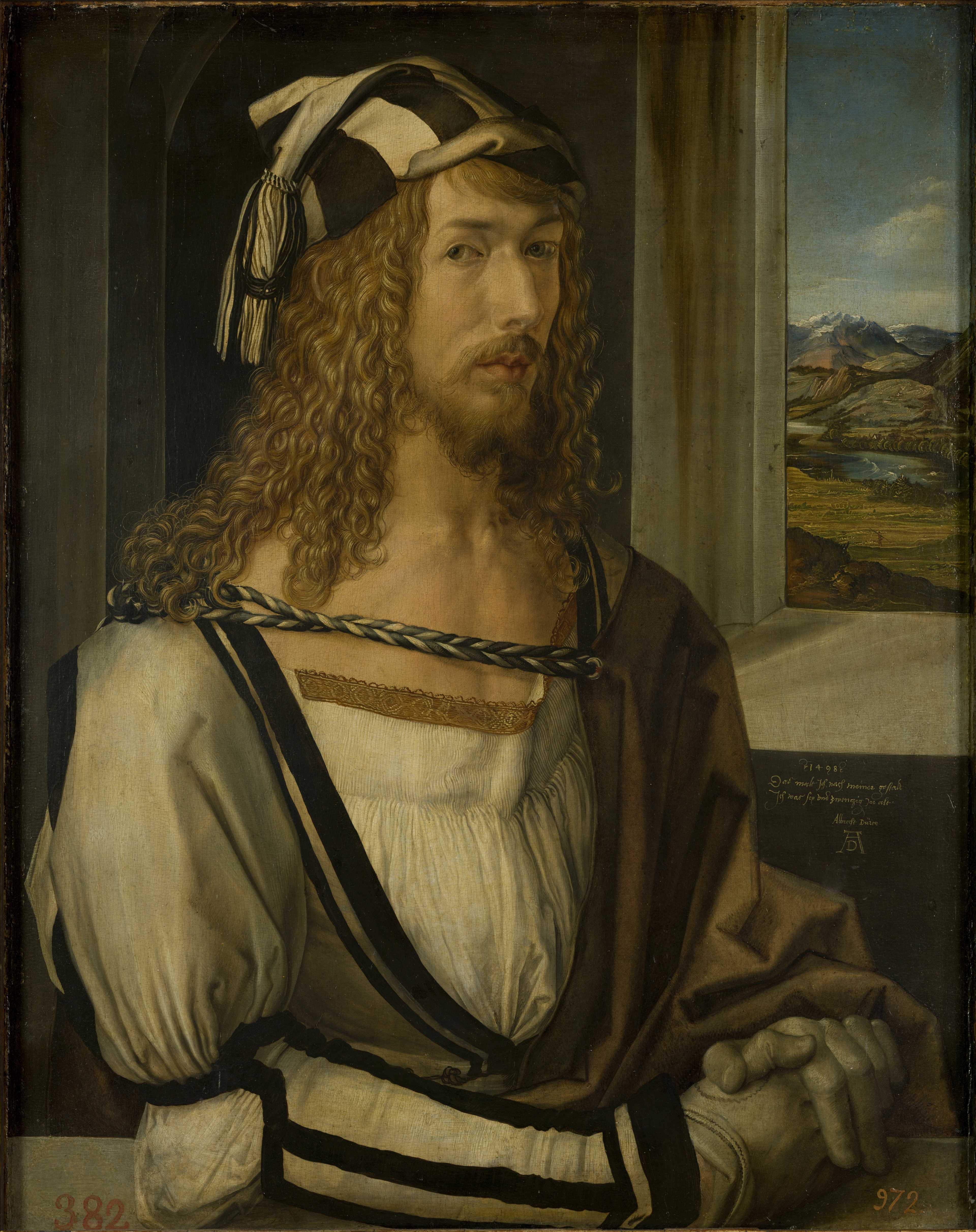 アルブレヒト・デューラー「自画像(1498年)」プラド美術館(マドリード)所蔵