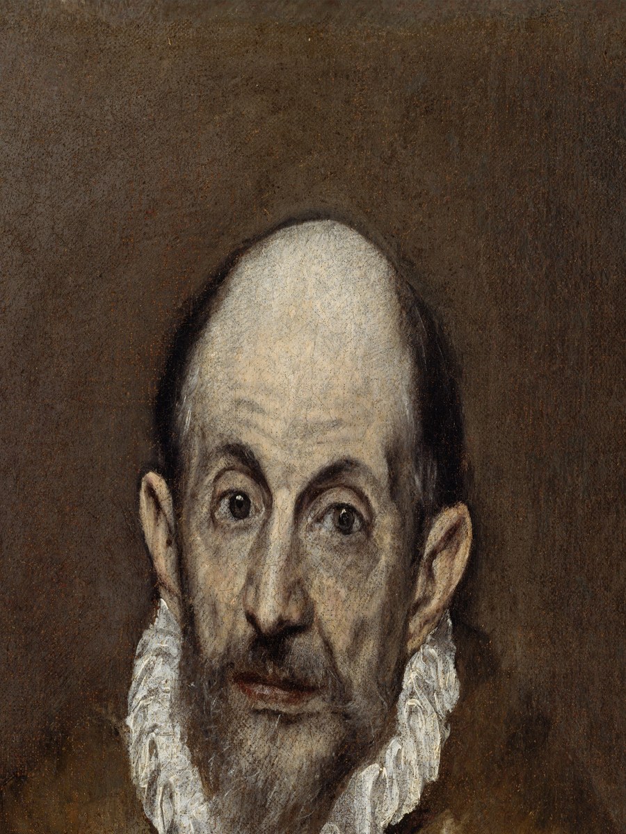エル・グレコ「男性の肖像(自画像とされる)」(1595〜1600年頃)ニューヨーク・メトロポリタン美術館所蔵