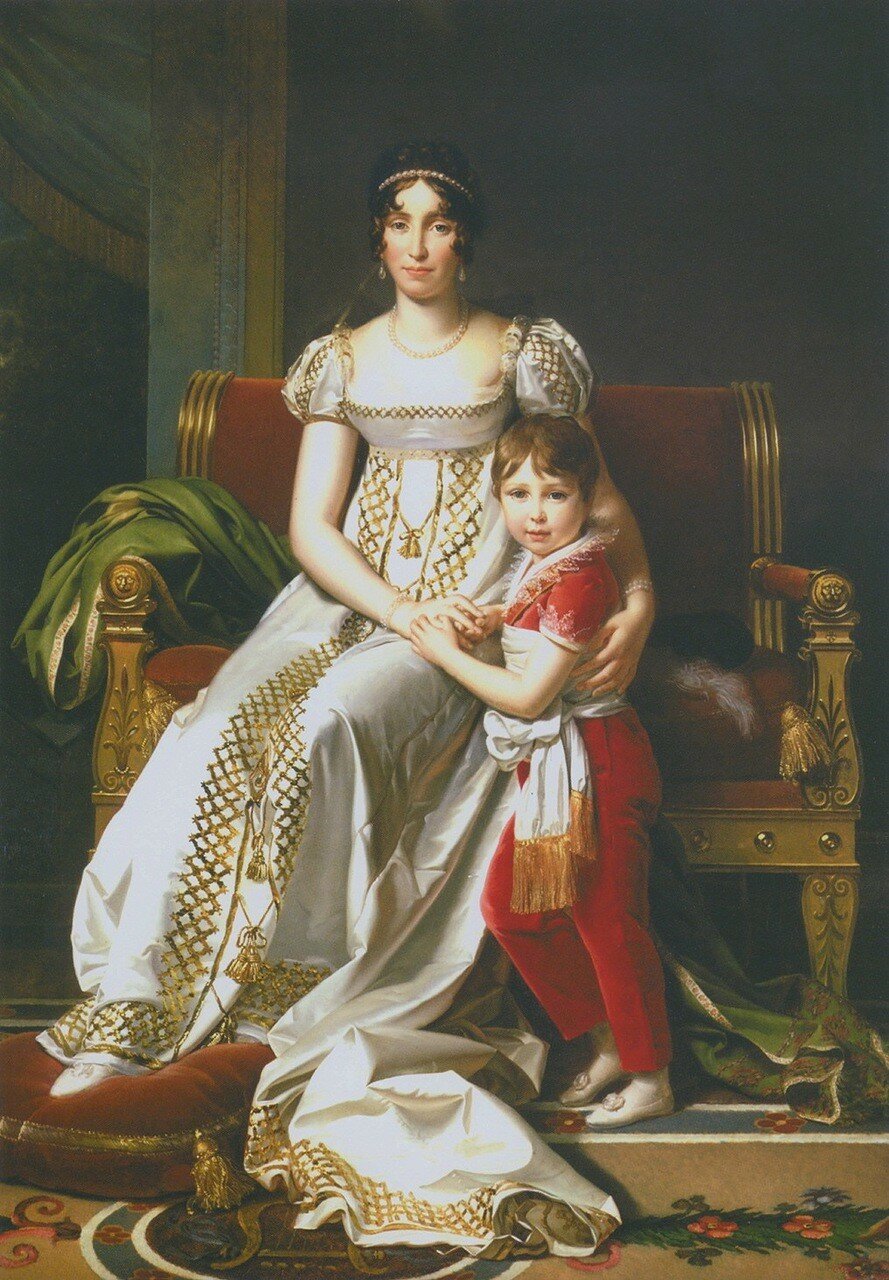 フランソワ・ジェラール「オランダ王妃オルタンスとオランダ王太子」(1807年)フォンテーヌブロー城国立美術館所蔵