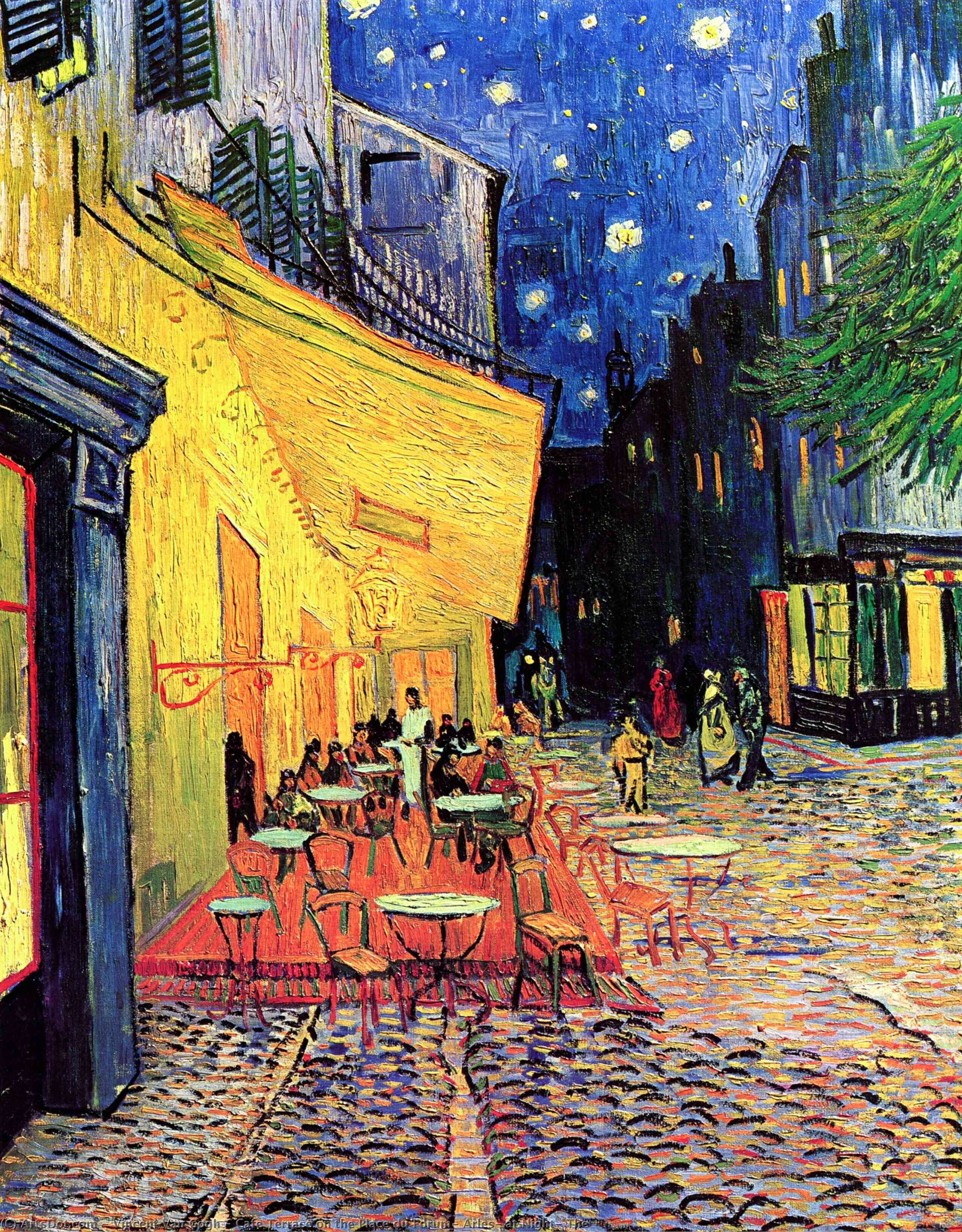 フィンセント・ファン・ゴッホ「アルルの夜のカフェテラス」(1888年)クレラー=ミュラー美術館所蔵