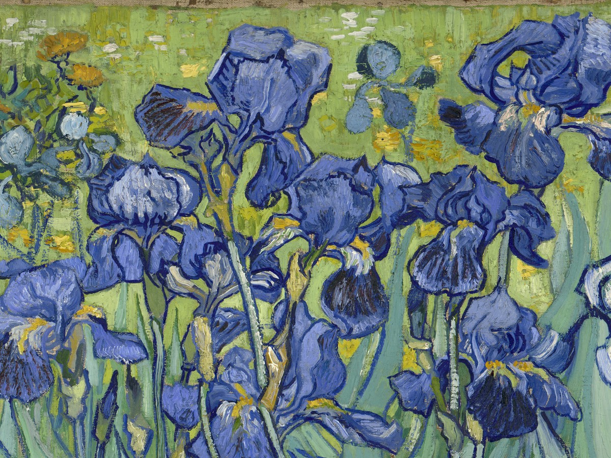 フィンセント・ファン・ゴッホ「アイリス」(1889年)——青紫の花びらのディテール