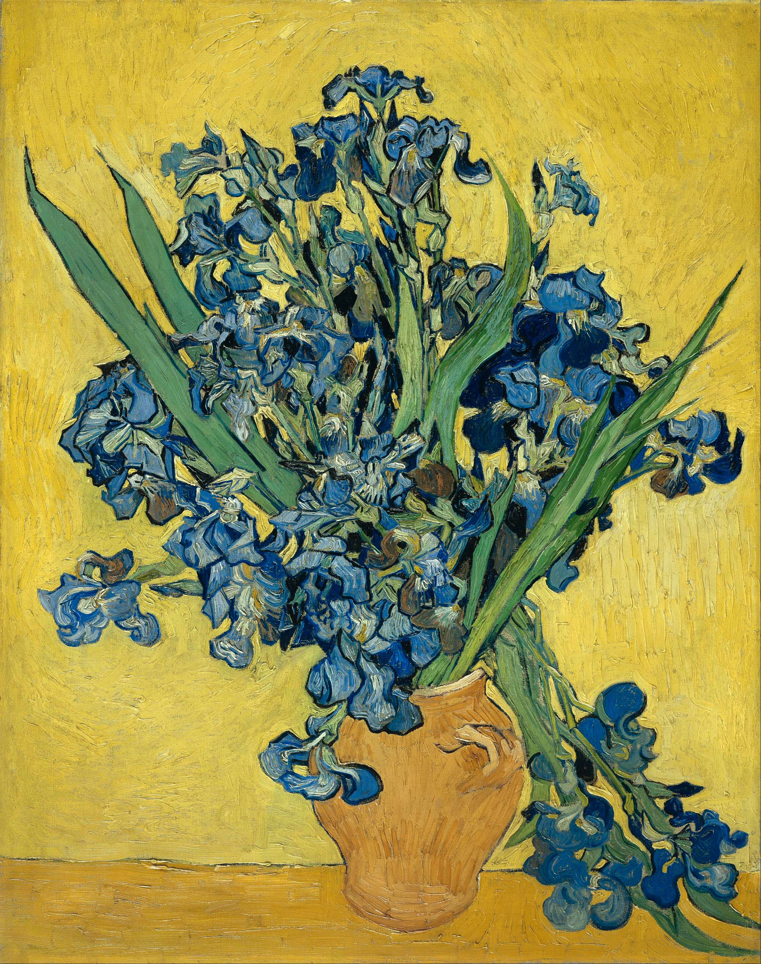フィンセント・ファン・ゴッホ「花瓶のアイリス」(1890年5月)アムステルダム・ファン・ゴッホ美術館所蔵