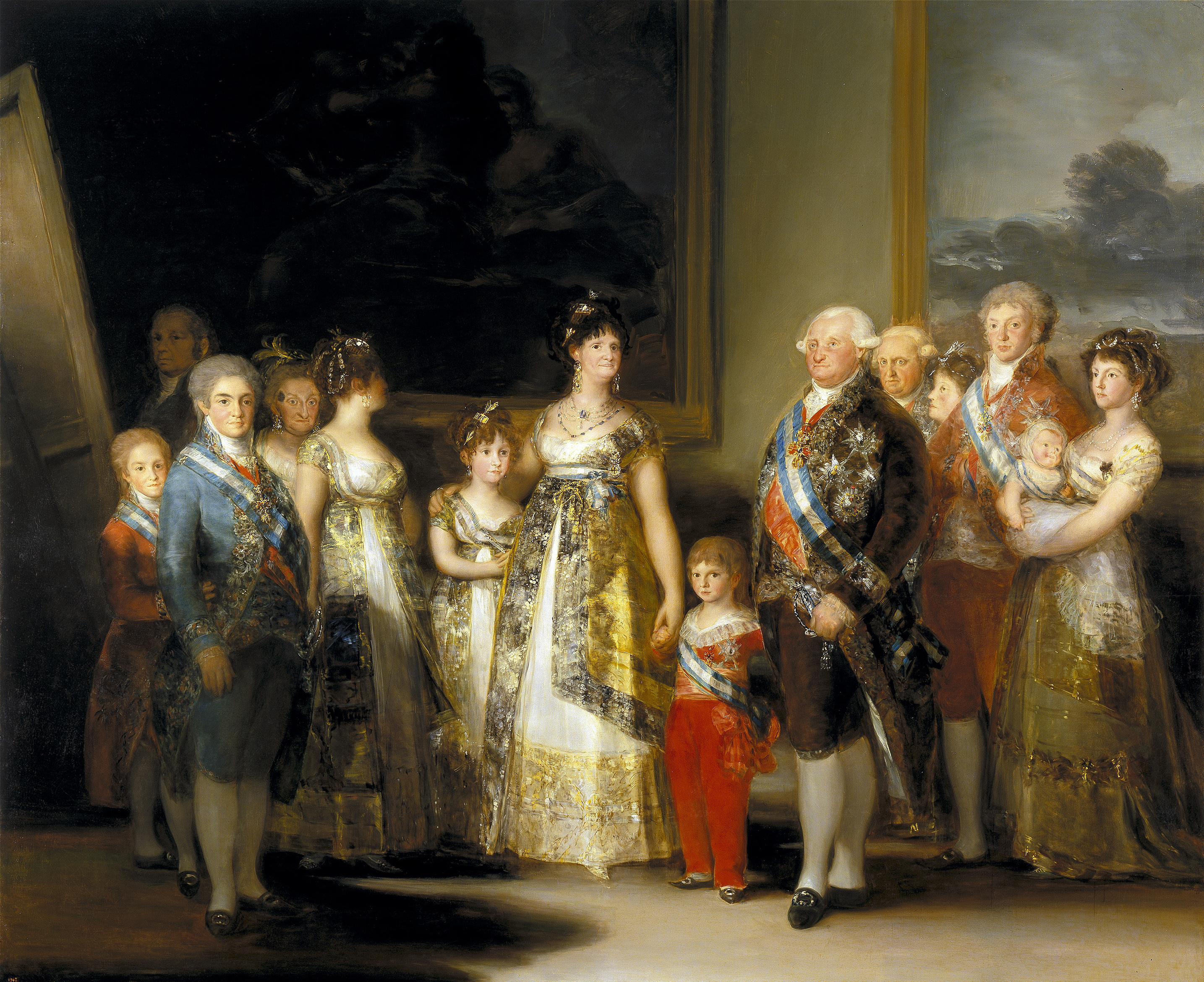 フランシスコ・デ・ゴヤ「カルロス4世の家族」(1800〜1801年)マドリード・プラド美術館所蔵