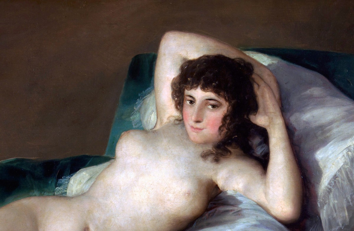 フランシスコ・デ・ゴヤ「裸のマハ」（1797〜1800年頃）顔と視線のディテール