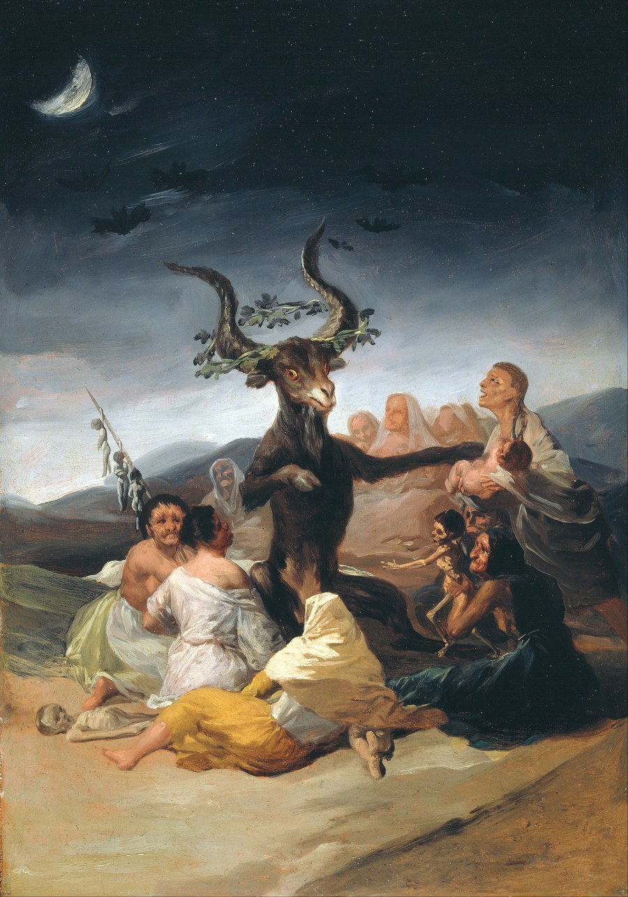 フランシスコ・デ・ゴヤ「魔女の集会」（1797〜98年頃）マドリード・ラサロ・ガルディアノ財団所蔵