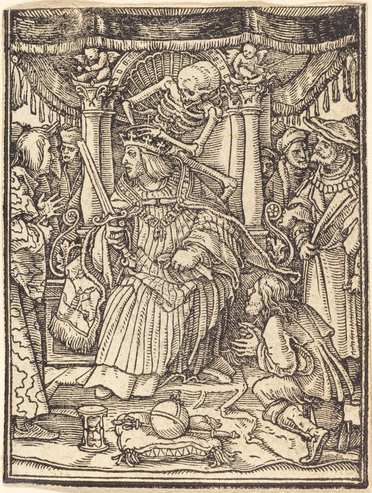 ハンス・ホルバイン(小)「死の舞踏」——「皇帝」図(1523〜1526年頃)