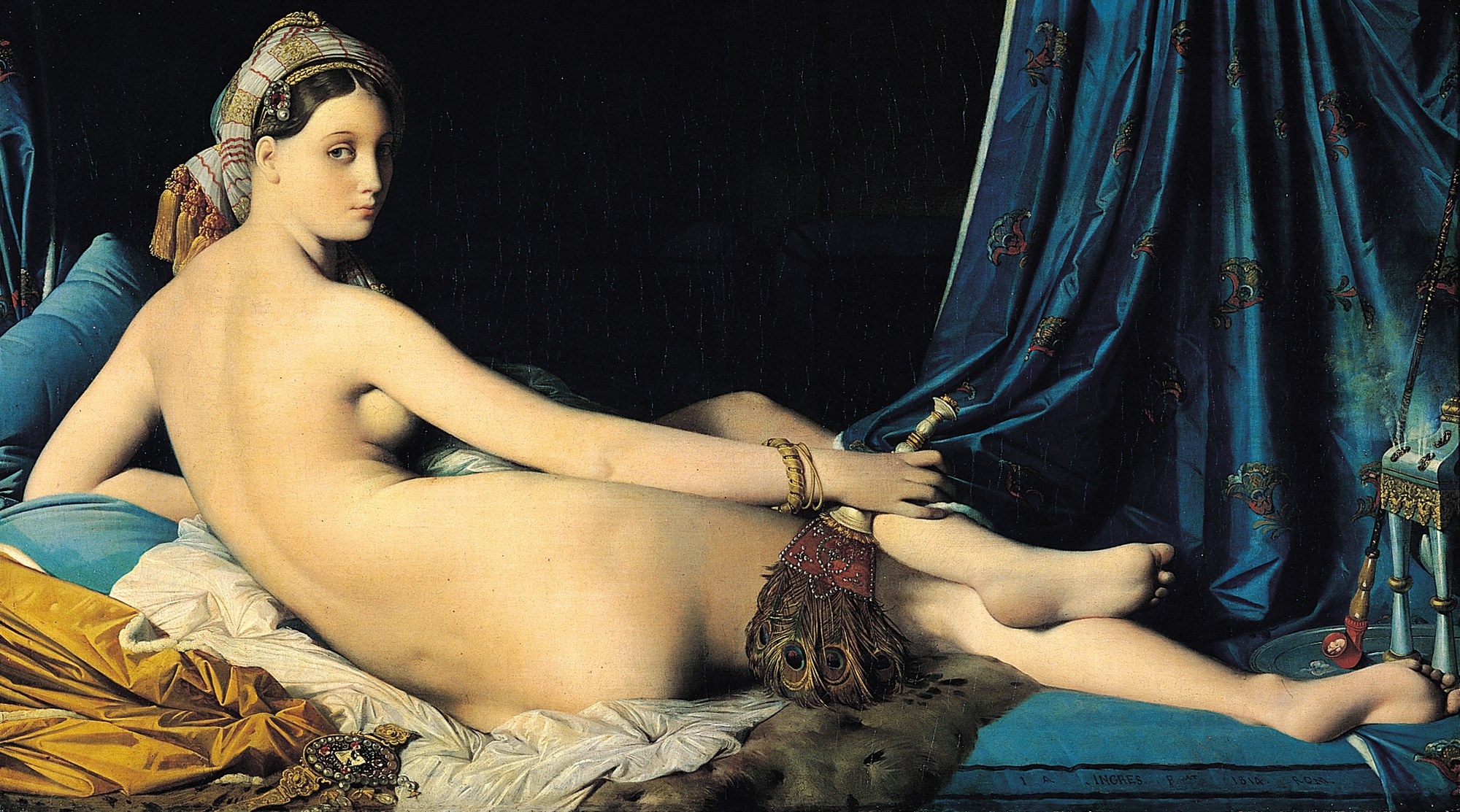 ジャン=オーギュスト=ドミニク・アングル「グランド・オダリスク」(1814年)パリ・ルーヴル美術館所蔵