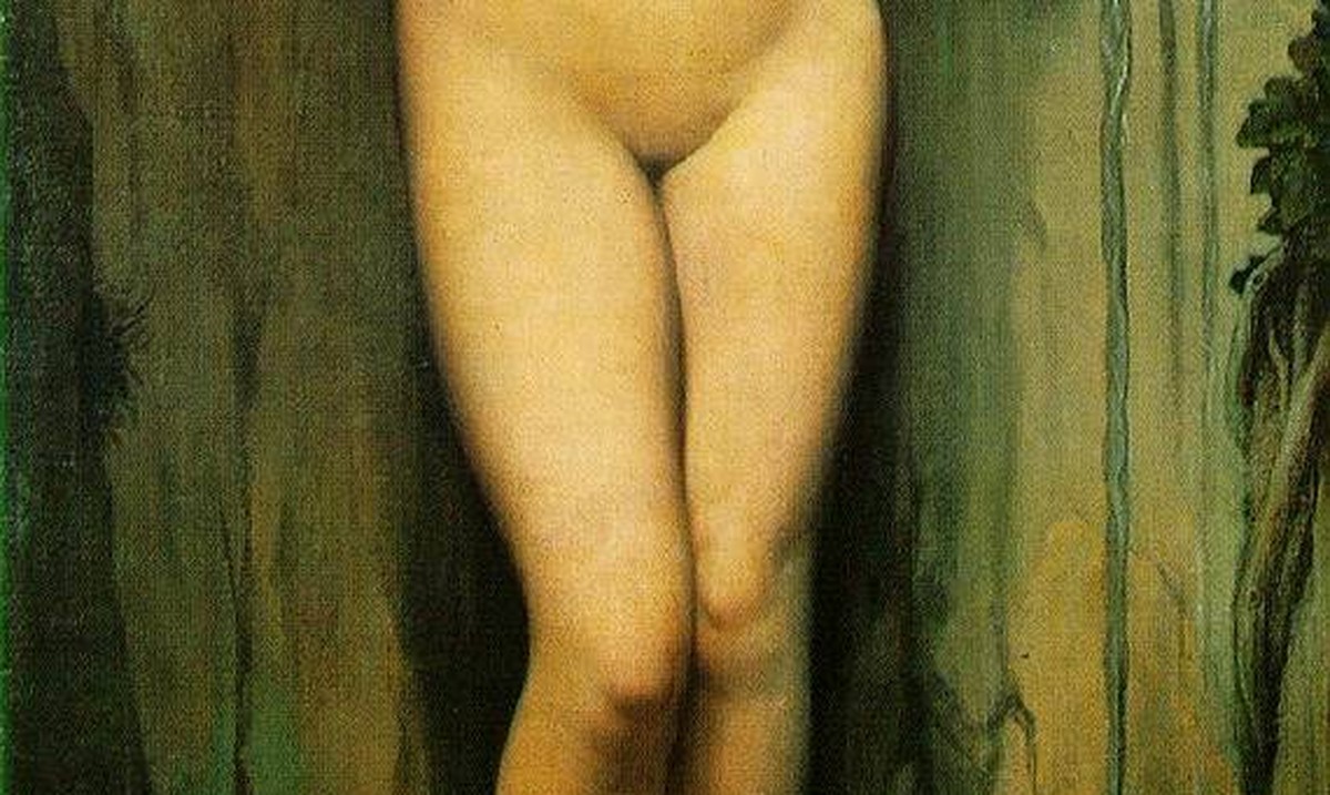 アングル「泉（La Source）」（1856年）腰のディテール
