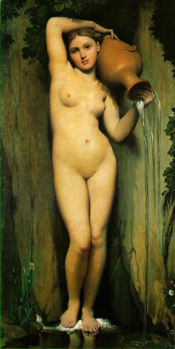 ジャン＝オーギュスト＝ドミニク・アングル「泉（La Source）」（1856年）パリ・オルセー美術館所蔵