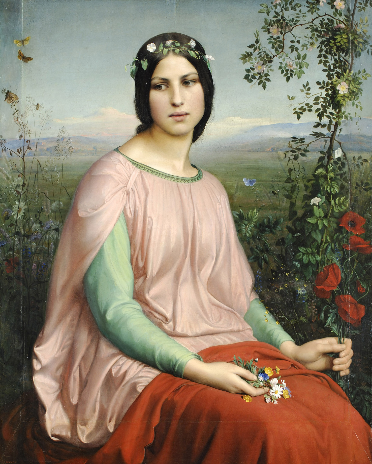 ルイ・ジャンモ「野の花」（1845年）リヨン美術館所蔵