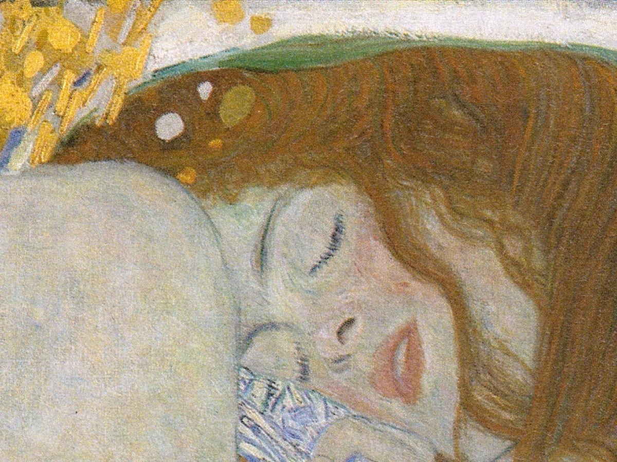 グスタフ・クリムト「ダナエ」(1907〜08年頃)詳細——赤い縮れ毛に覆われた恍惚の表情