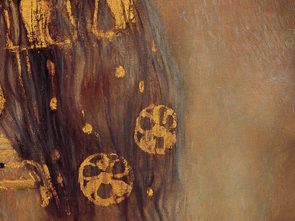 クリムト「ユディトI」(1901年)金箔装飾と額縁のディテール