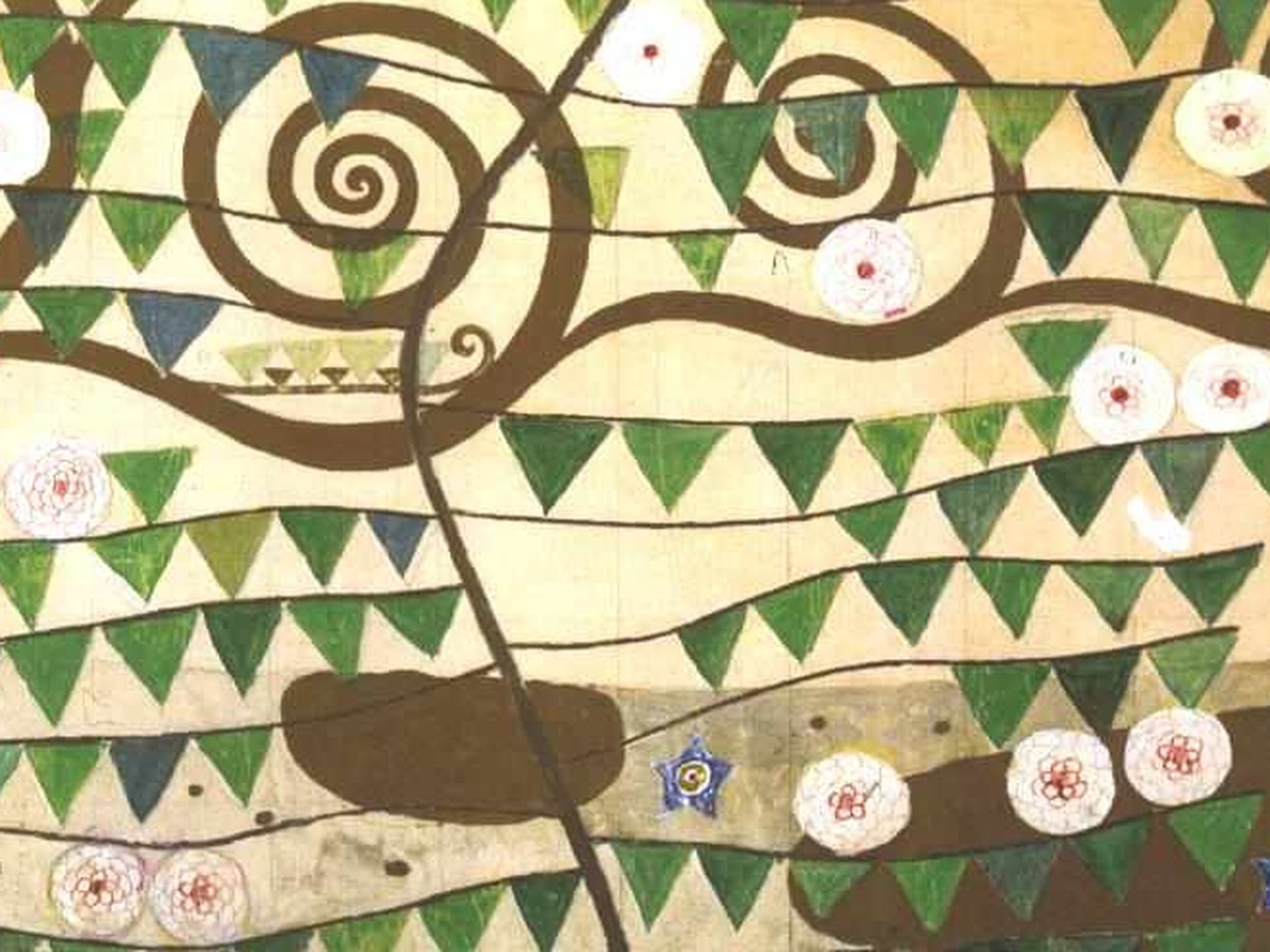 グスタフ・クリムト「生命の樹」（1905〜1909年）中央の樹幹部分
