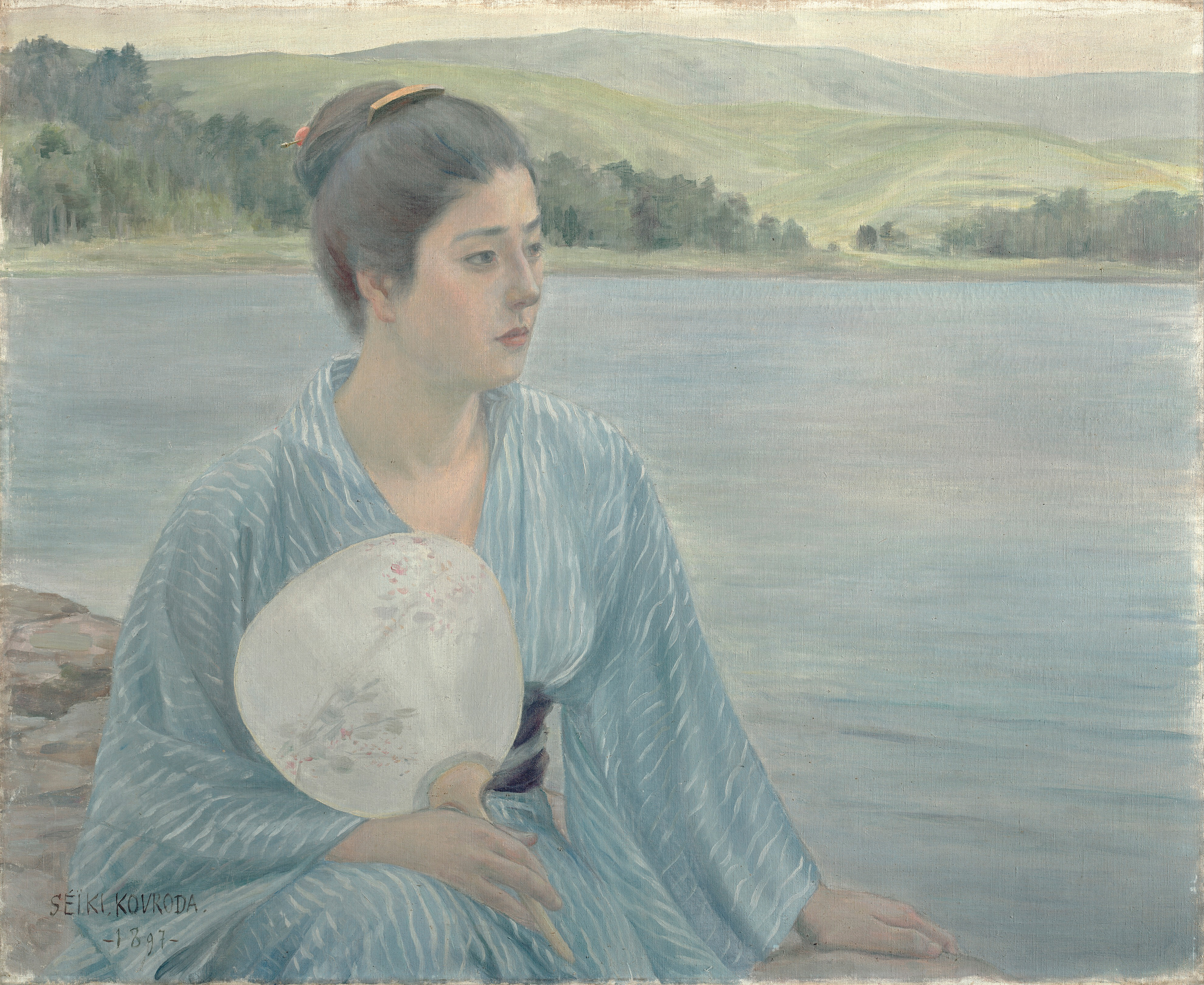 黒田清輝「湖畔」（1897年）東京国立博物館所蔵