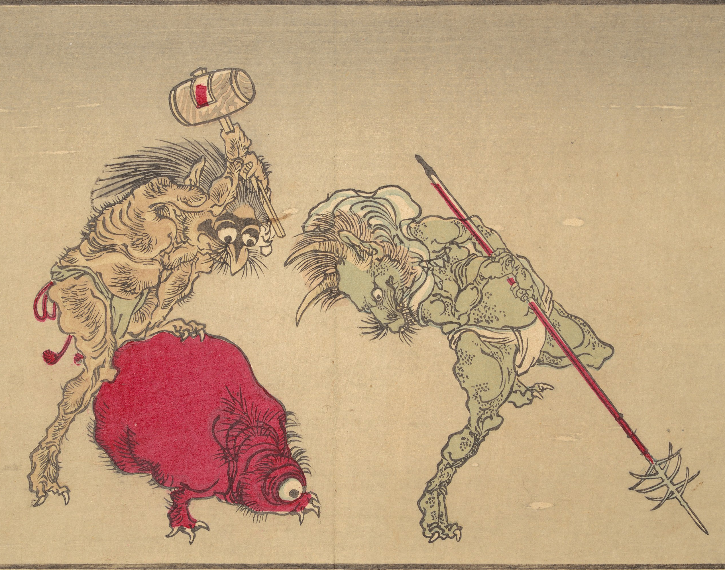 河鍋暁斎「暁斎百鬼画談」妖怪絵（1889年）メトロポリタン美術館所蔵