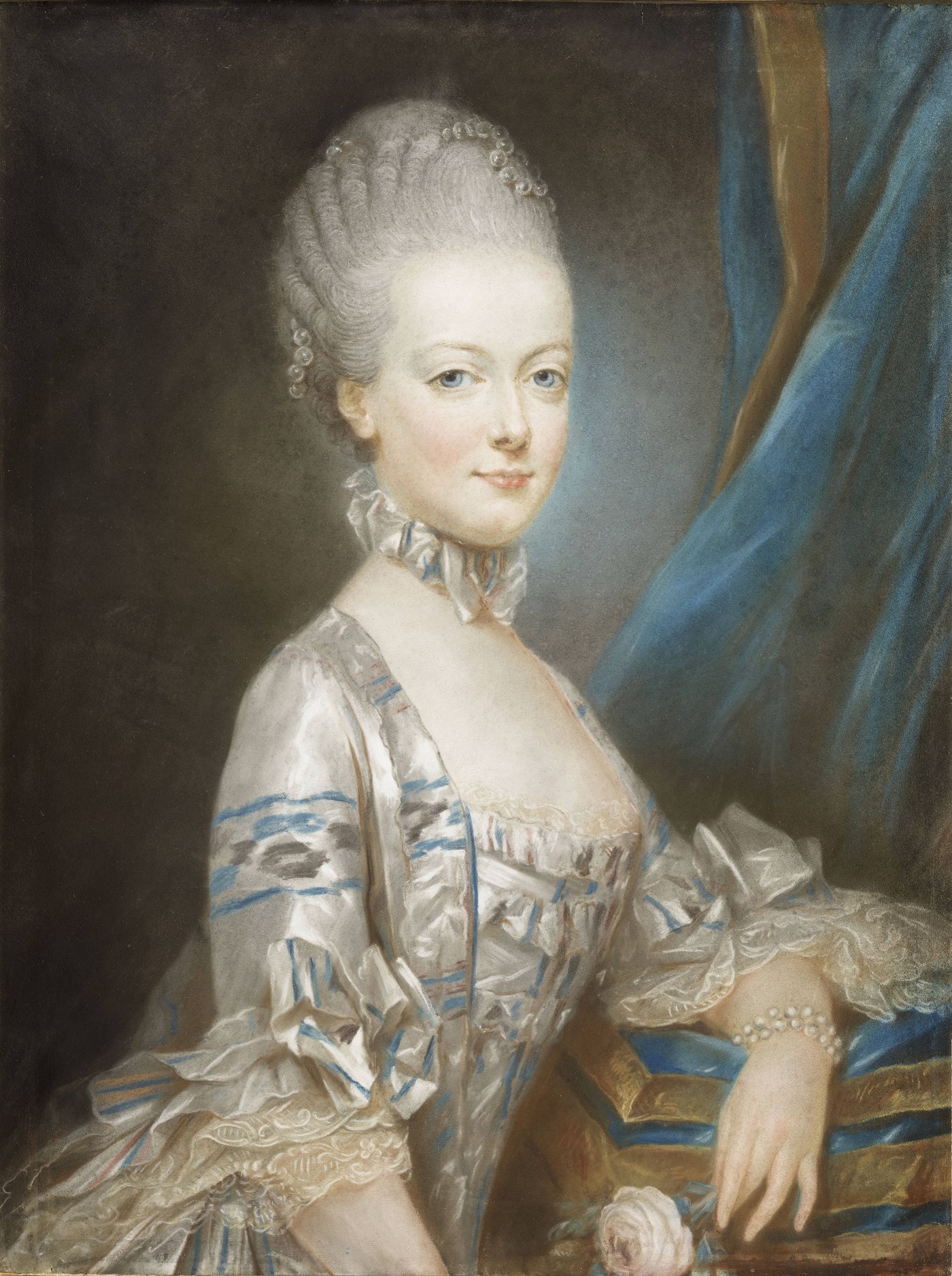 ジョゼフ・ドークルー「マリー・アントワネットの肖像」(1769年)——フランス輿入れ前の若き大公女