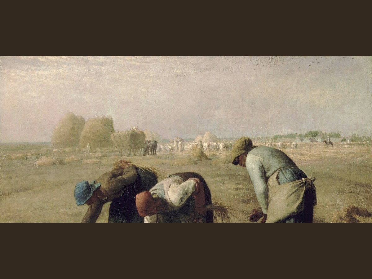 ミレー「落穂拾い」（1857年）光のディテール