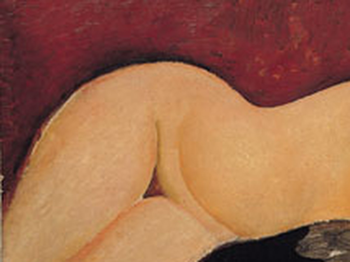 アメデオ・モディリアーニ「横たわる裸婦」——ふくよかな身体の曲線と黒い輪郭線