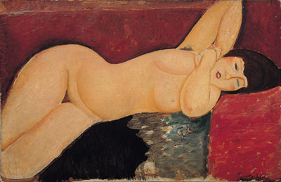 アメデオ・モディリアーニ「横たわる裸婦（Nu couché）」（1917-18年頃）ピナコテカ・ジョヴァンニ・エ・マレッラ・アニェッリ（トリノ）所蔵