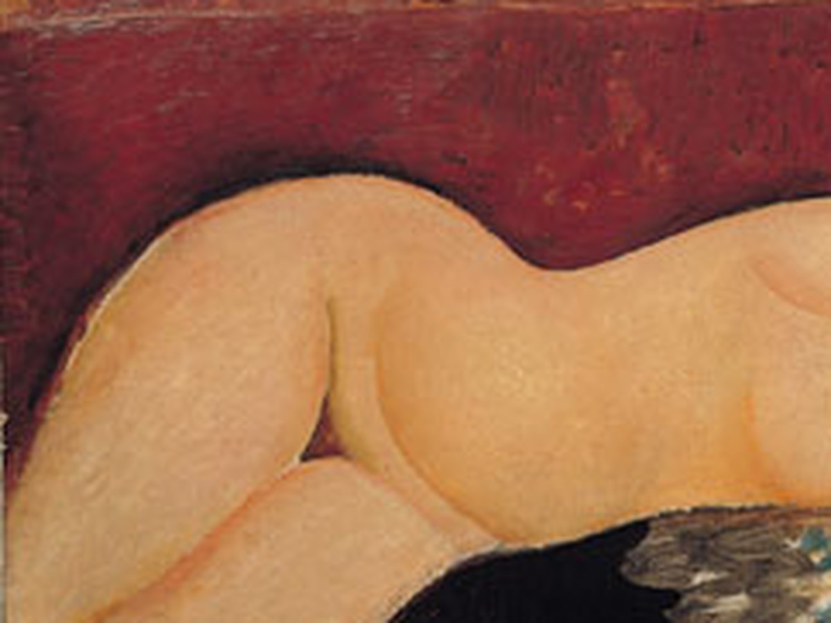 アメデオ・モディリアーニ「横たわる裸婦（Nu couché）」（1917-18年頃）——人体の曲線と輪郭線のディテール