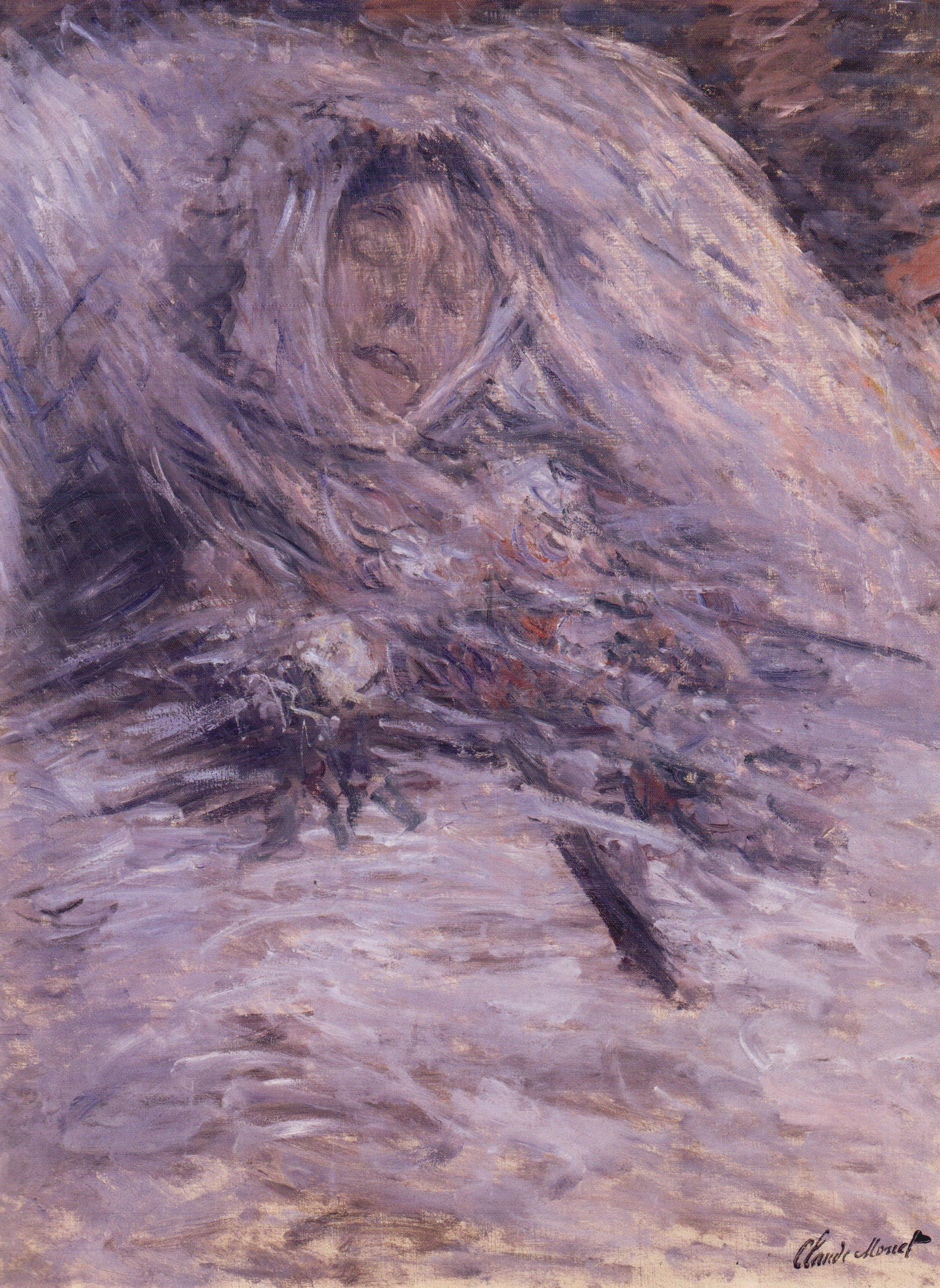 クロード・モネ「死の床のカミーユ」（1879年）パリ・オルセー美術館所蔵