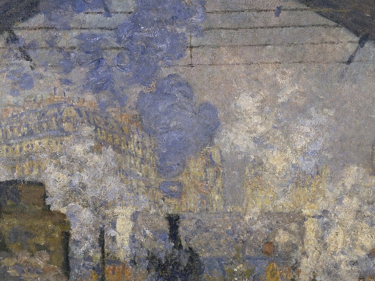 クロード・モネ「サン=ラザール駅」(1877年)詳細——鉄骨と蒸気が織りなす光の空間